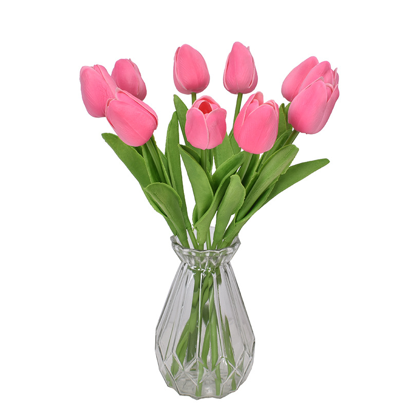 Pu Tulip Artificial Flower Artificial Flower Wedding Party Home Ornamental Flower Cross-Border Foreign Trade Flower 