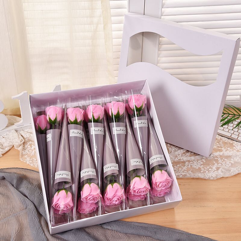 Mother&#039;s Day Gift Wedding Gifts Teacher&#039;s Day Valentine&#039;s Day Single Stem Rose Soap Flower Artificial Flower