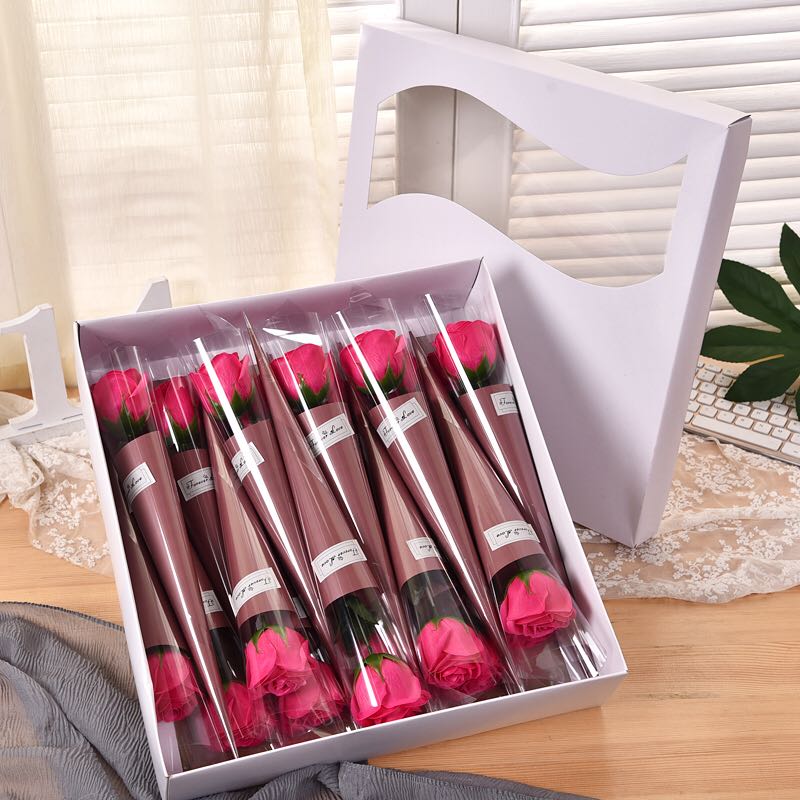 Mother&#039;s Day Gift Wedding Gifts Teacher&#039;s Day Valentine&#039;s Day Single Stem Rose Soap Flower Artificial Flower