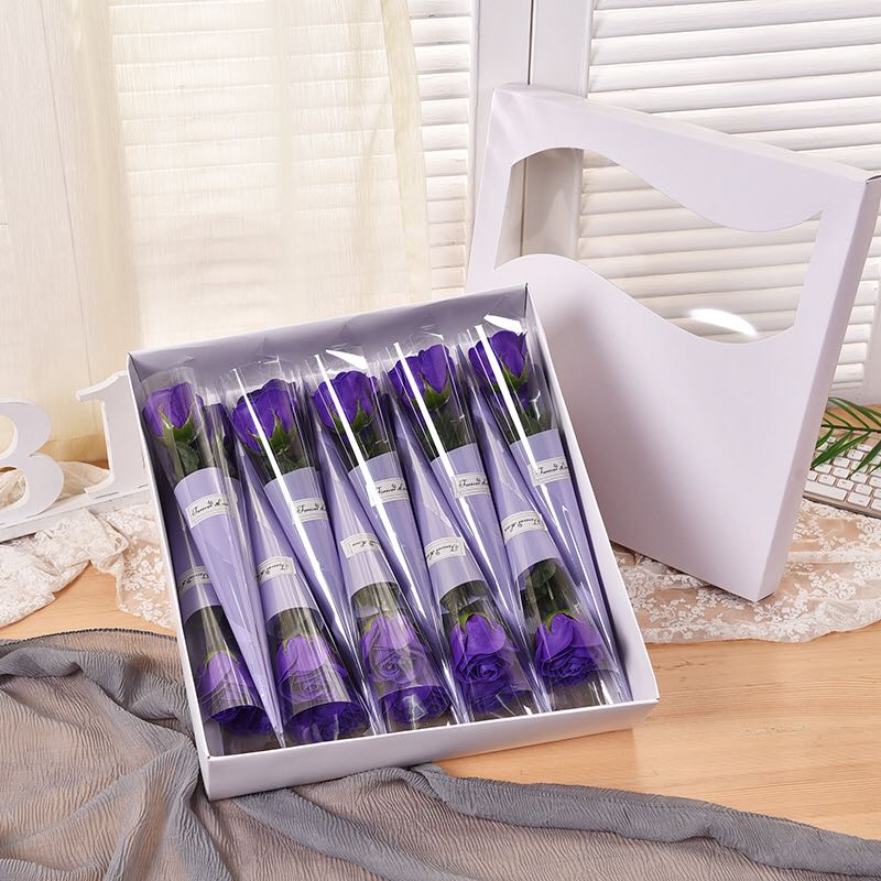 Mother's Day Gift Wedding Gifts Teacher's Day Valentine's Day Single Stem Rose Soap Flower Artificial Flower