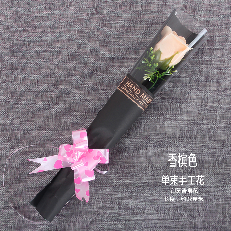 Christmas valentine's day creative single bundle of pure manual simulation rose soap flower factory foreign trade wholesale promotion activities