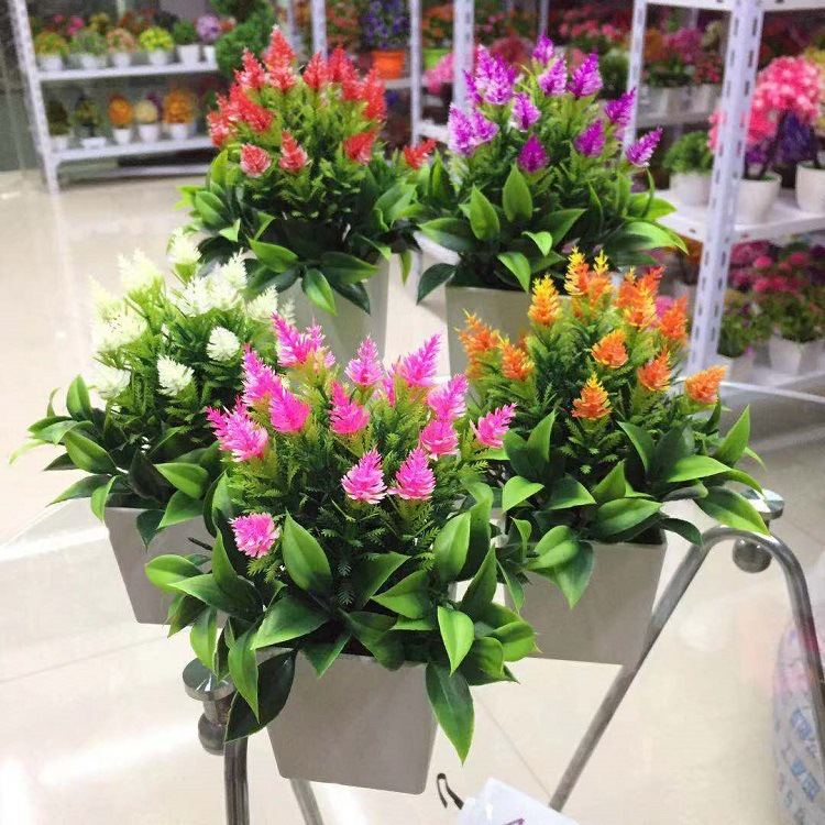  Artificial Plant Artificial Flower Pot Mini Pine Cone Bonsai 9.9 Yuan Store Hot Selling Products