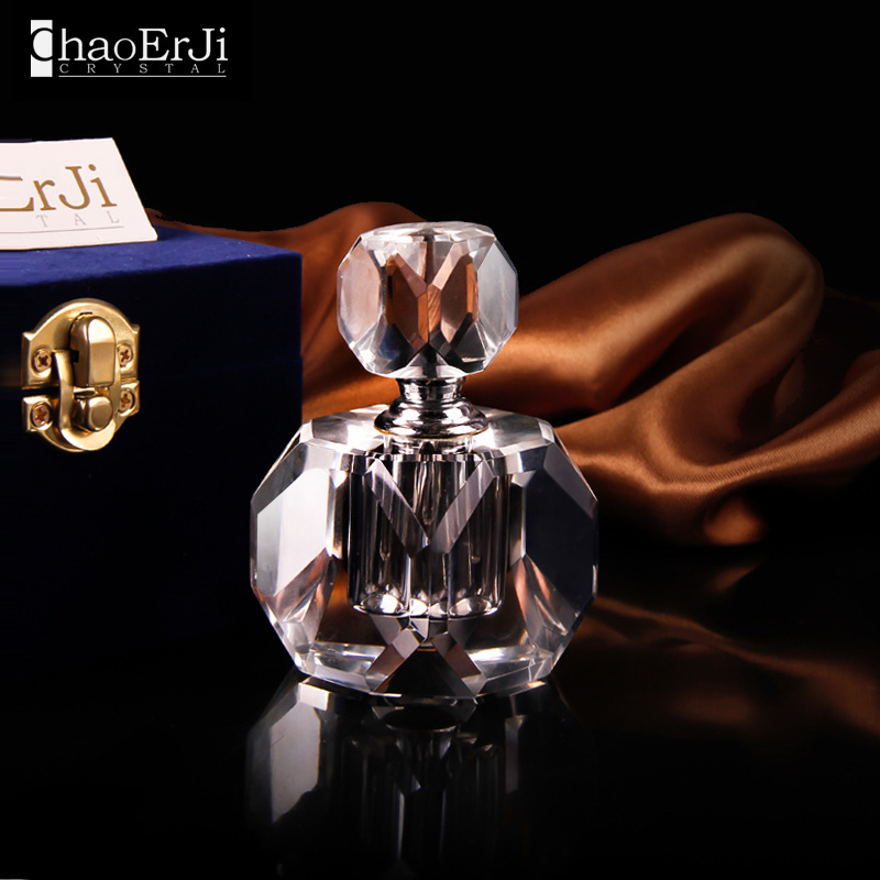 Manufacturer direct shot new k9 crystal crafts the cut corner perfume bottle decoration glass bottles empty bottles can be customized size