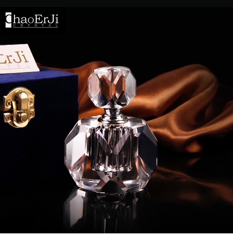 Manufacturer direct shot new k9 crystal crafts the cut corner perfume bottle decoration glass bottles empty bottles can be customized size