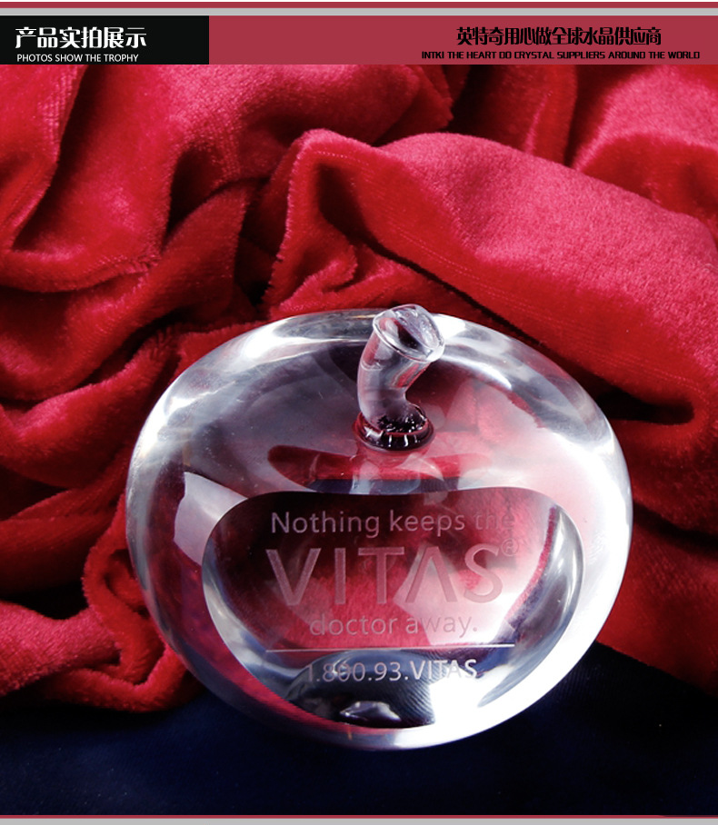 Manufacturers direct crystal crafts apple display Christmas valentine's day Christmas Eve to send girlfriend friends gifts Manufacturers direct crystal crafts apple display Christmas valentine's day Christmas Eve to send girlfriend friends gifts