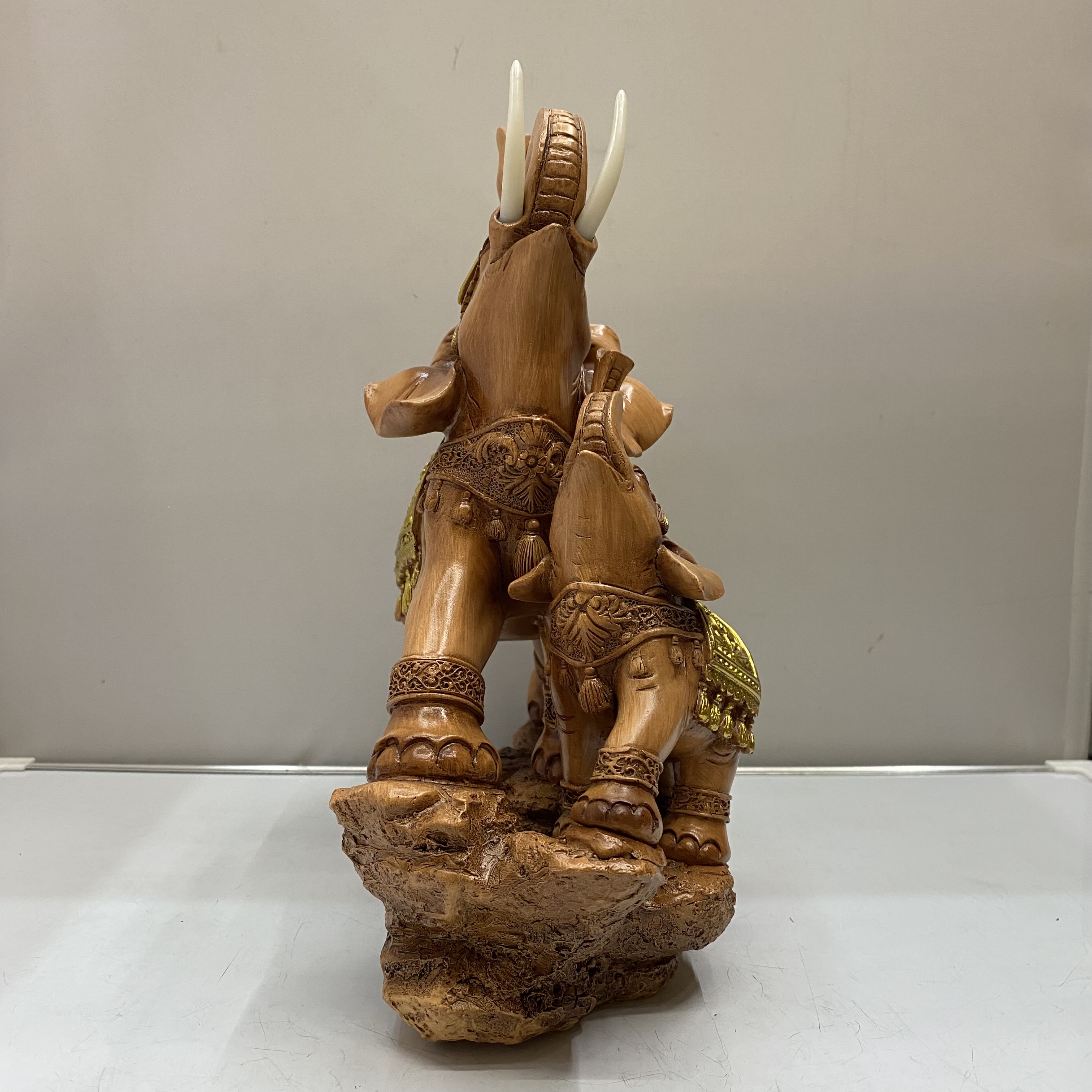 Resin Crafts Southeast Asian Style Mother and Child Elephant Decoration Living Room TV Cabinet Wine Cabinet Decorative Craft Gift