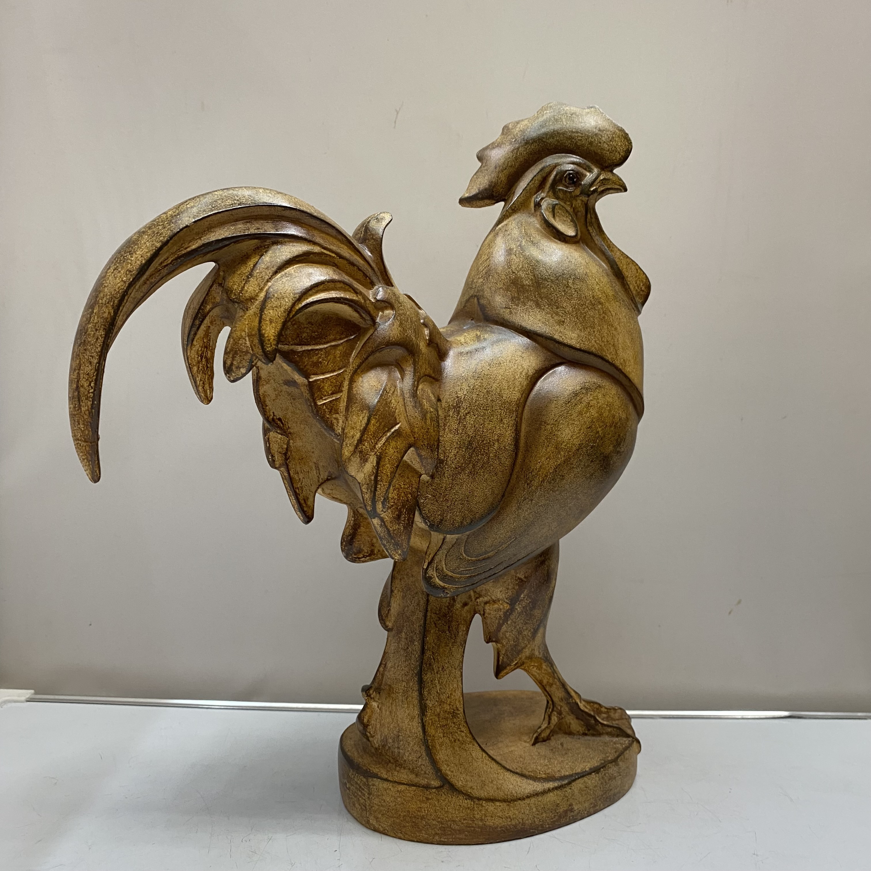Resin Crafts Auspicious Ruyi Auspicious Rooster Decoration Home Living Room TV Cabinet Entrance Decoration Gift Decoration