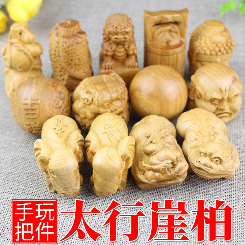 Factory Wholesale Arborvitae Hand Pieces Taihang Old Wood Crafts Travel Crafts Wood Carving Ornaments Chopsticks Gourd Elephant