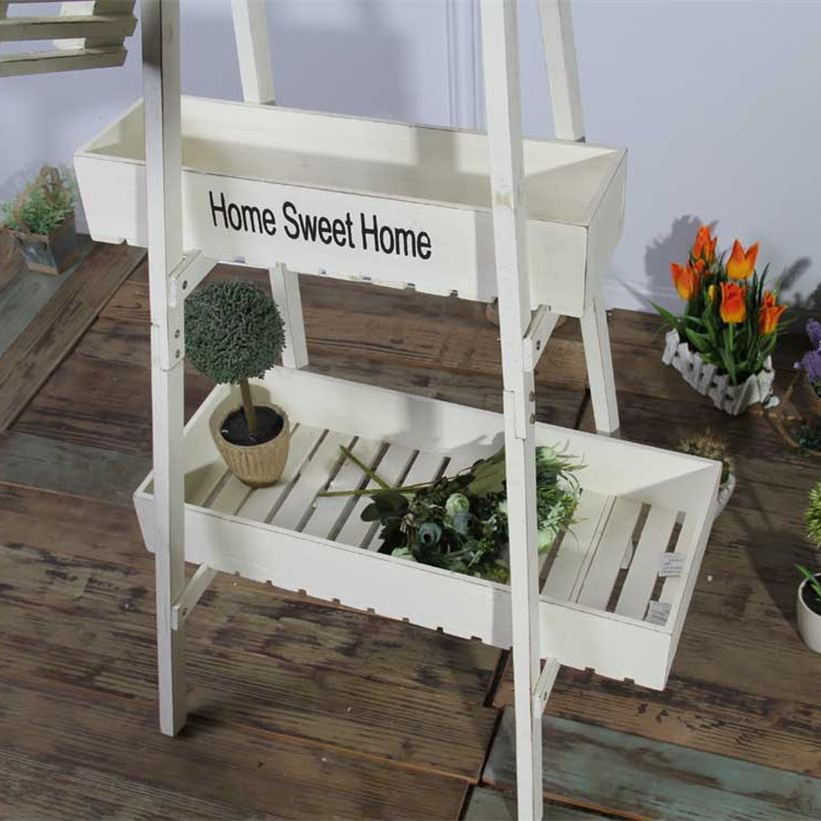 Wood crafts Creative Decorative Home Balcony Wooden Windmill Storage Rack Window Cafe Decoration Large Flower Rack
