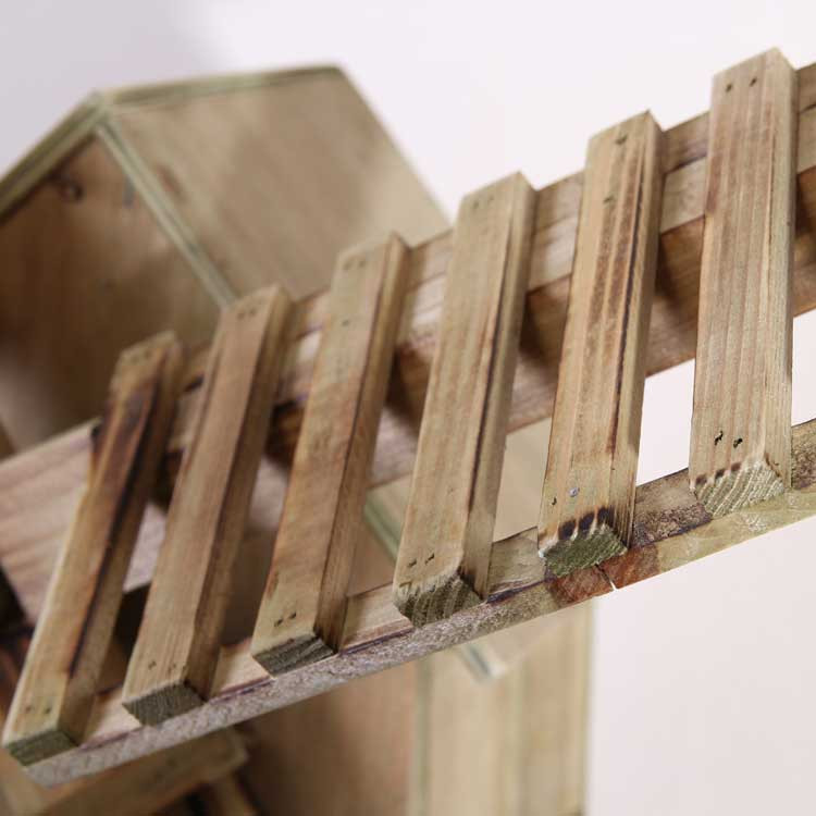 Wood crafts Creative Decorative Home Balcony Wooden Windmill Storage Rack Window Cafe Decoration Large Flower Rack