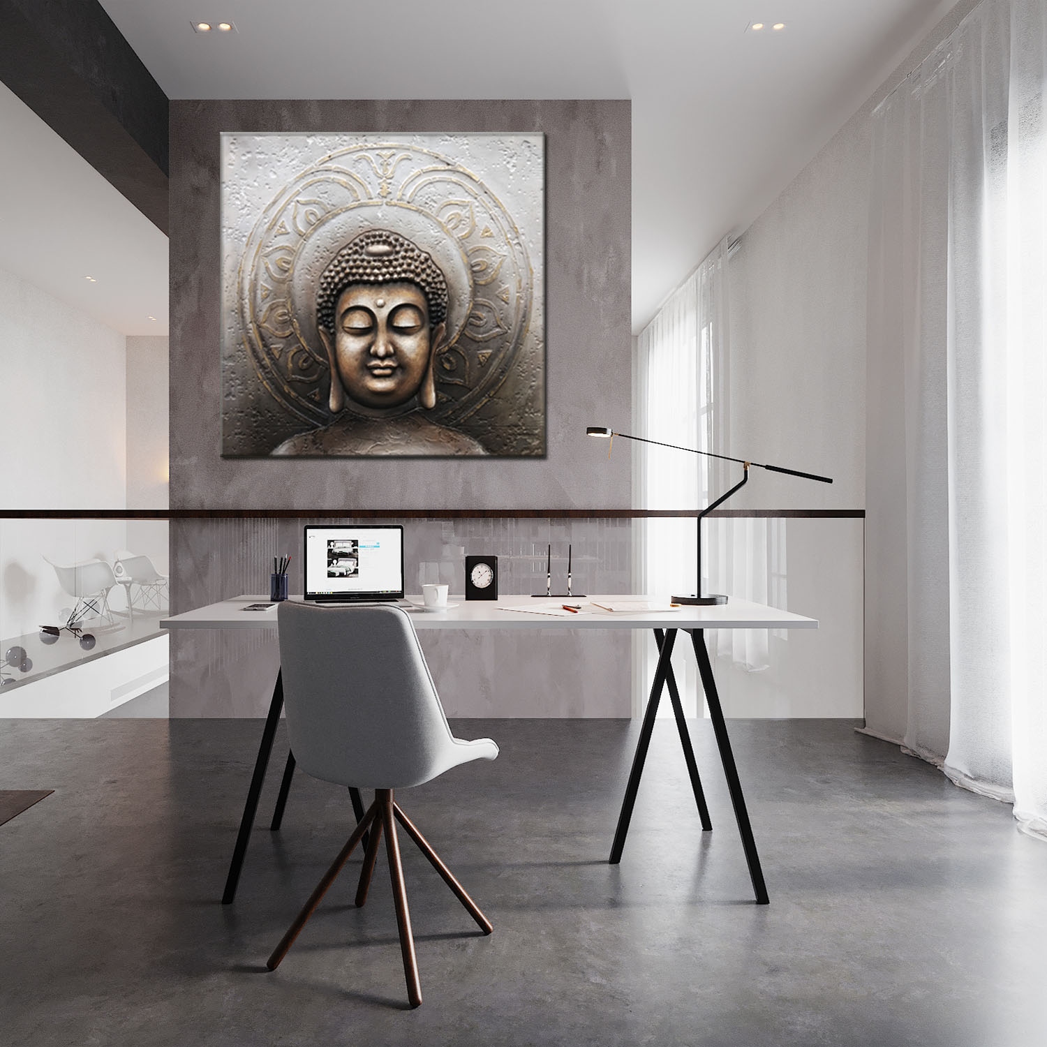 Buddha Statue Oil Painting Hotel Oil Painting Buddhist Shop with Painting Buddhist Hall with Painting B &amp; B Hotel Project with Painting Styles