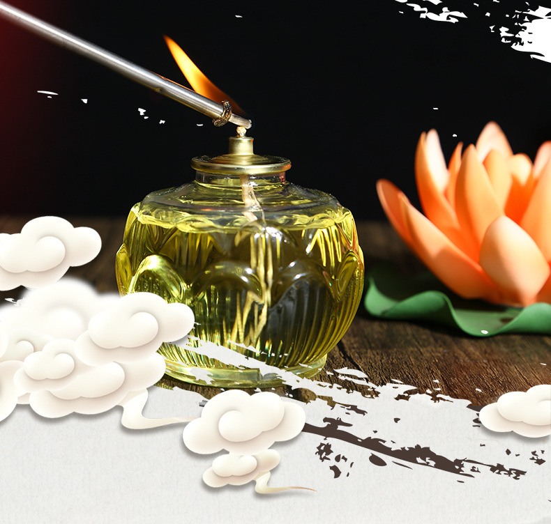Yuyuan Liquid Butter Lamp Lamp for Buddha Worship Candle Lotus Lamp Buddhist Supplies Household Buddha Lotus Lantern Yuyuan Liquid Butter Lamp Lamp for Buddha Worship Candle Lotus Lamp Buddhist Supplies Household Buddha Lotus Lantern