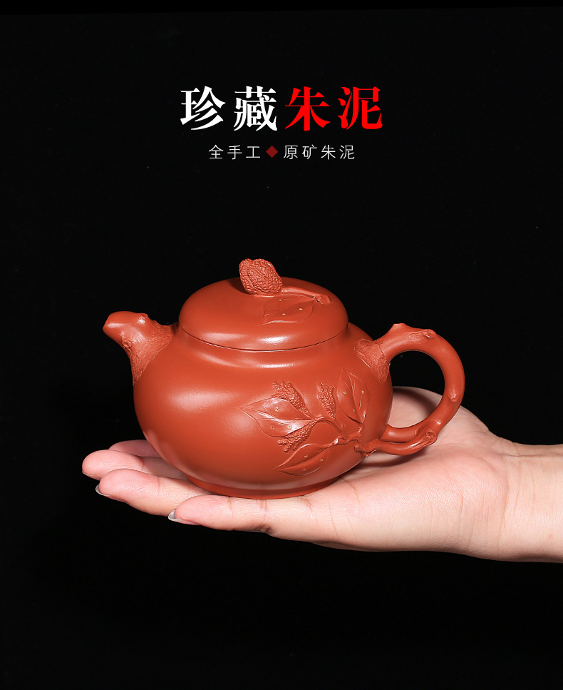 Yixing Raw Ore Purple Sand Teapot Generation Zhu Mud Buddha's Hand Pot Teapot High-Grade Tea Set Yixing Raw Ore Purple Sand Teapot Generation Zhu Mud Buddha's Hand Pot Teapot High-Grade Tea Set