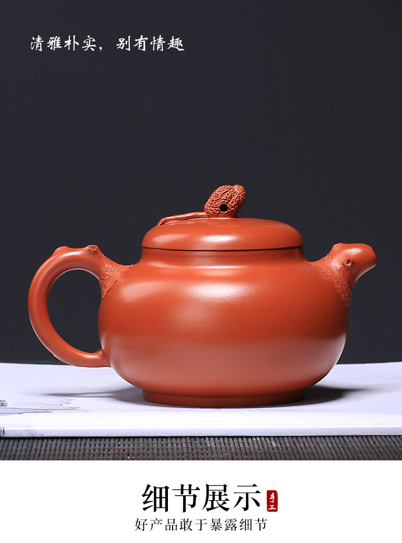Yixing Raw Ore Purple Sand Teapot Generation Zhu Mud Buddha's Hand Pot Teapot High-Grade Tea Set Yixing Raw Ore Purple Sand Teapot Generation Zhu Mud Buddha's Hand Pot Teapot High-Grade Tea Set
