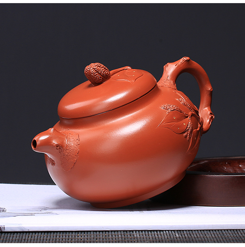 Yixing Raw Ore Purple Sand Teapot Generation Zhu Mud Buddha's Hand Pot Teapot High-Grade Tea Set Yixing Raw Ore Purple Sand Teapot Generation Zhu Mud Buddha's Hand Pot Teapot High-Grade Tea Set