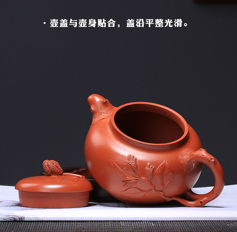 Yixing Raw Ore Purple Sand Teapot Generation Zhu Mud Buddha's Hand Pot Teapot High-Grade Tea Set Yixing Raw Ore Purple Sand Teapot Generation Zhu Mud Buddha's Hand Pot Teapot High-Grade Tea Set