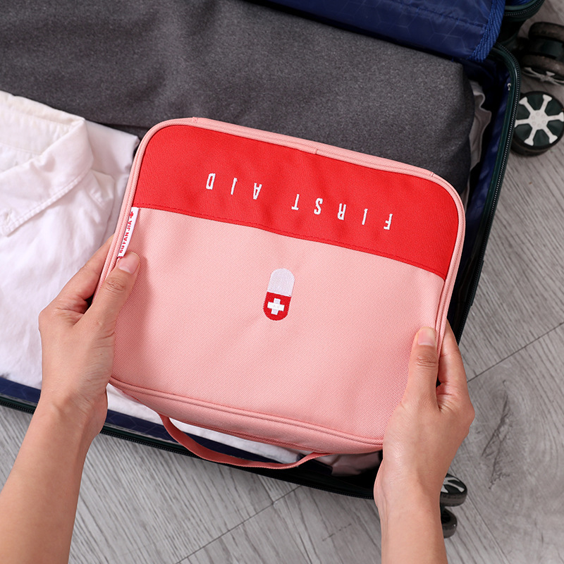 Color Matching Portable Travel Medicine Storage Bag Epidemic Prevention Bag Large Capacity First Aid Kits Emergency Bag Medicine Bag Medicine Box