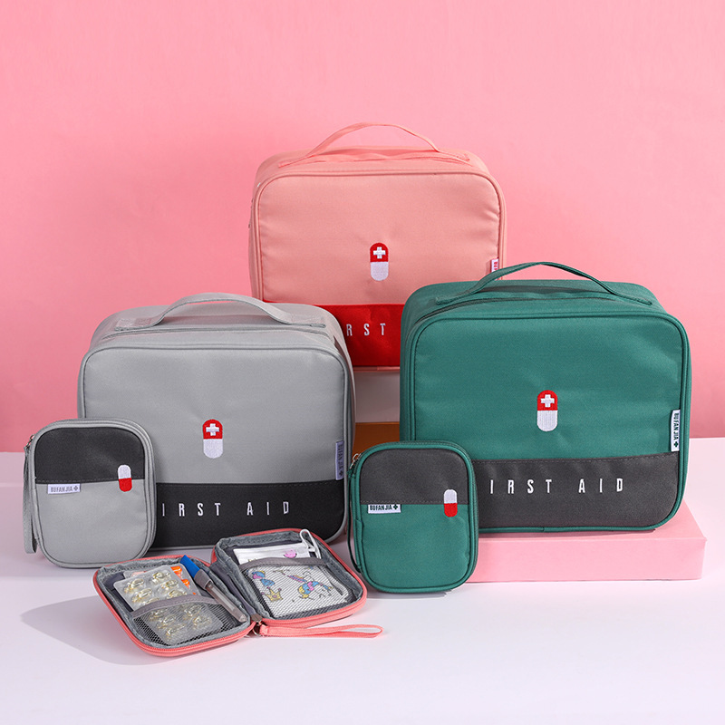 Color Matching Portable Travel Medicine Storage Bag Epidemic Prevention Bag Large Capacity First Aid Kits Emergency Bag Medicine Bag Medicine Box