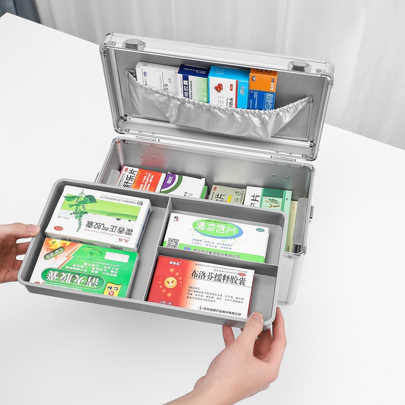 Medicine Box Home Family Pack Regular Medical Care Box First-Aid Kit Outpatient Service with Emergency Full Set of Medicine First Aid Kits