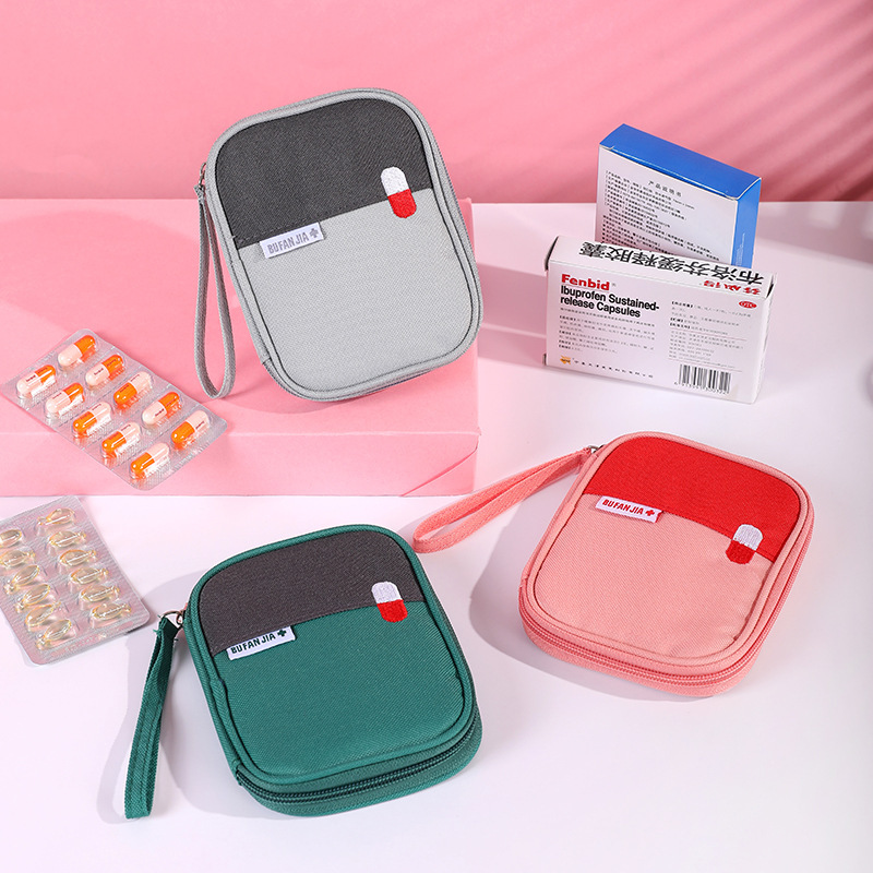 Small Color Matching Portable Medicine Storage Bag Epidemic Prevention Bag Portable First Aid Kits Emergency Bag Medicine Bag Medicine Box