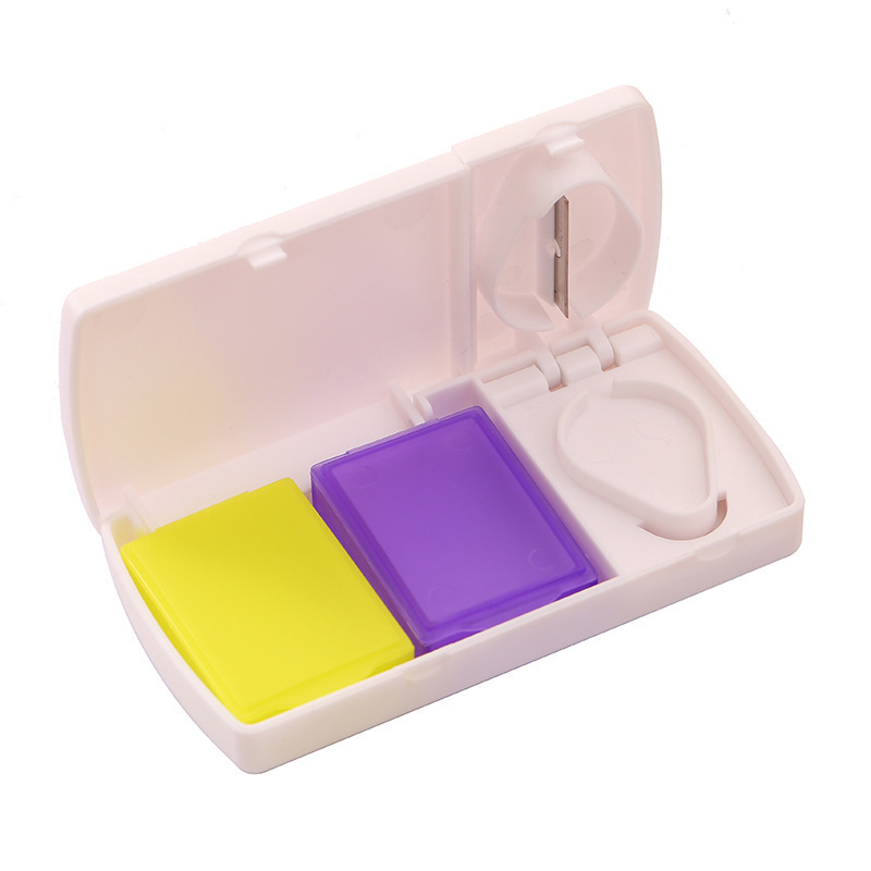 Portable First-Aid Kit Multi-Function Compartment Mini Storage Box Travel Portable Pill Cutter Storage Box Factory Direct Sales