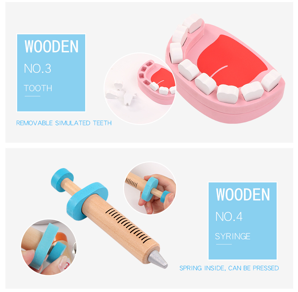 Children Play House Doctor Toy Set Educational Simulation Cloth Bag Medicine Box Simulation Nurse Injection First-Aid Kit