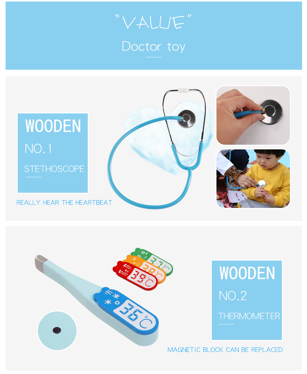 Children Play House Doctor Toy Set Educational Simulation Cloth Bag Medicine Box Simulation Nurse Injection First-Aid Kit