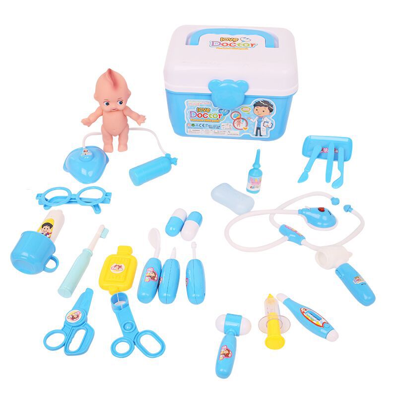 Children&#039;s Educational Playhouse Little Doctor Toy Set First Aid Kit Medicine Box Injection Small Nurse Simulation Stethoscope