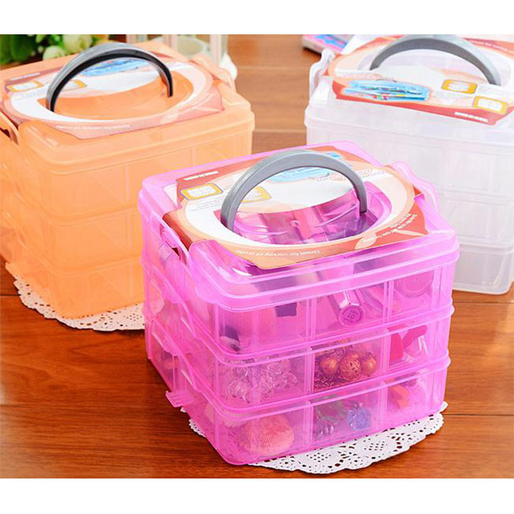 Detachable DIY Classification Transparent Mini Portable First-Aid Kit Travel Storage Box 10 Grid Jewelry Box Finishing Box