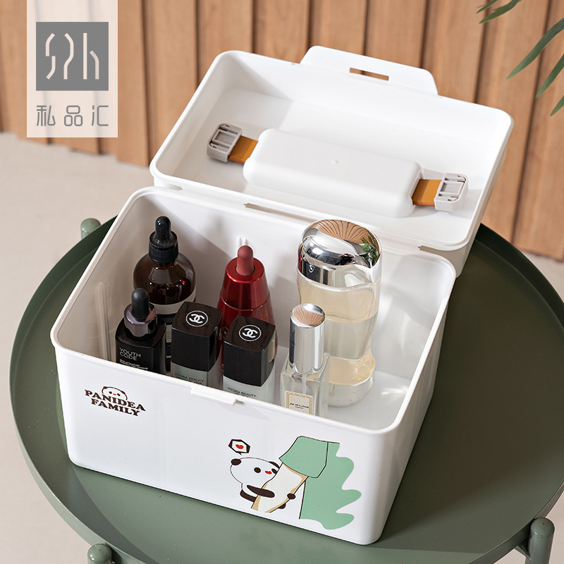 Household Medicine Box Small Plastic Medicine Storage Box Student Dormitory Portable First-Aid Kit Baby Goods Storage Box