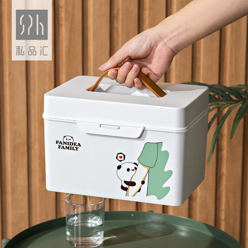 Household Medicine Box Small Plastic Medicine Storage Box Student Dormitory Portable First-Aid Kit Baby Goods Storage Box