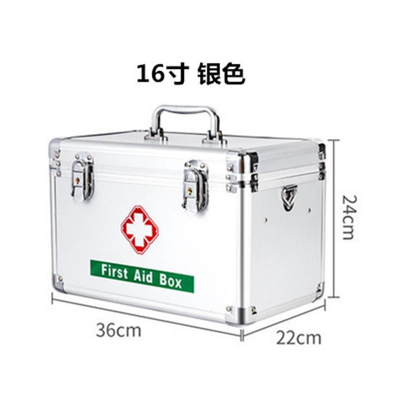 Household Medicine Box Multi-Layer First-Aid Kit Aluminum Alloy Medicine Box Large Size Large Capacity Storage Health Care Family Set Box
