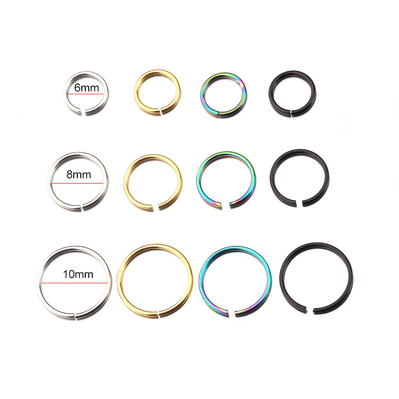 New 316L Stainless Steel Ring Otica Puncture Earrings Multifunctional Nasal Septum Lip Ring Cross-Border E-Commerce Foreign Trade Supply