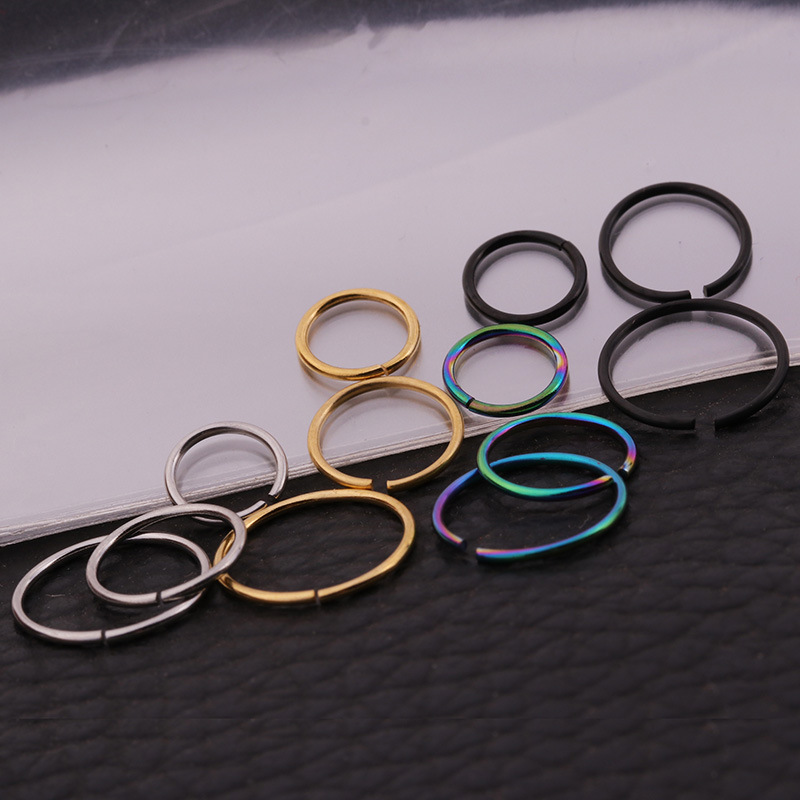 New 316L Stainless Steel Ring Otica Puncture Earrings Multifunctional Nasal Septum Lip Ring Cross-Border E-Commerce Foreign Trade Supply