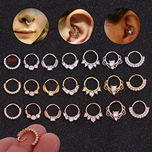 New 316L Stainless Steel Ring Otica Puncture Earrings Multifunctional Nasal Septum Lip Ring Cross-Border E-Commerce Foreign Trade Supply
