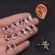 New 316L Stainless Steel Ring Otica Puncture Earrings Multifunctional Nasal Septum Lip Ring Cross-Border E-Commerce Foreign Trade Supply