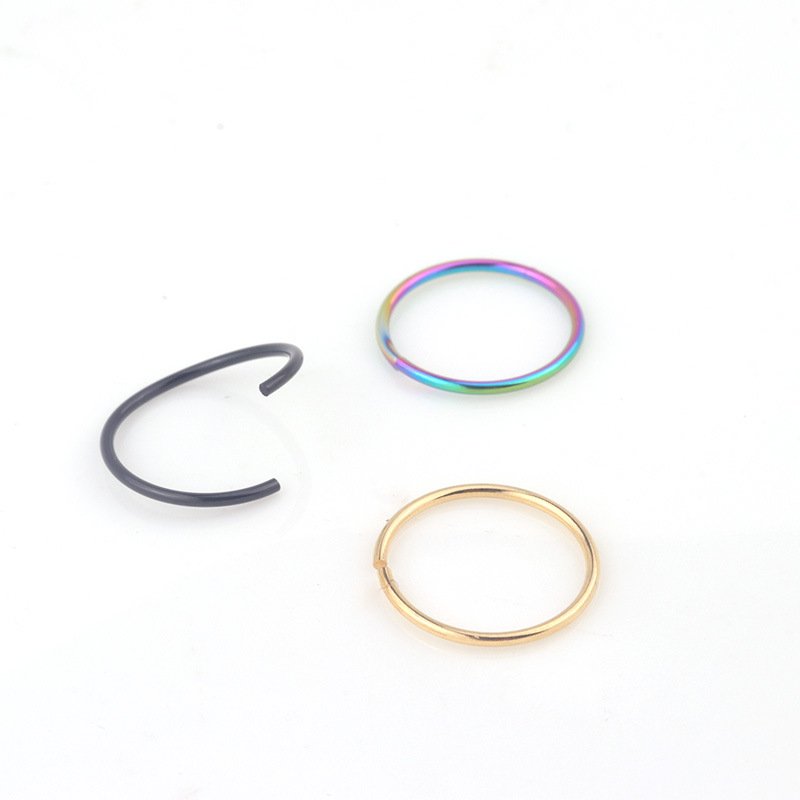 New 316L Stainless Steel Ring Otica Puncture Earrings Multifunctional Nasal Septum Lip Ring Cross-Border E-Commerce Foreign Trade Supply