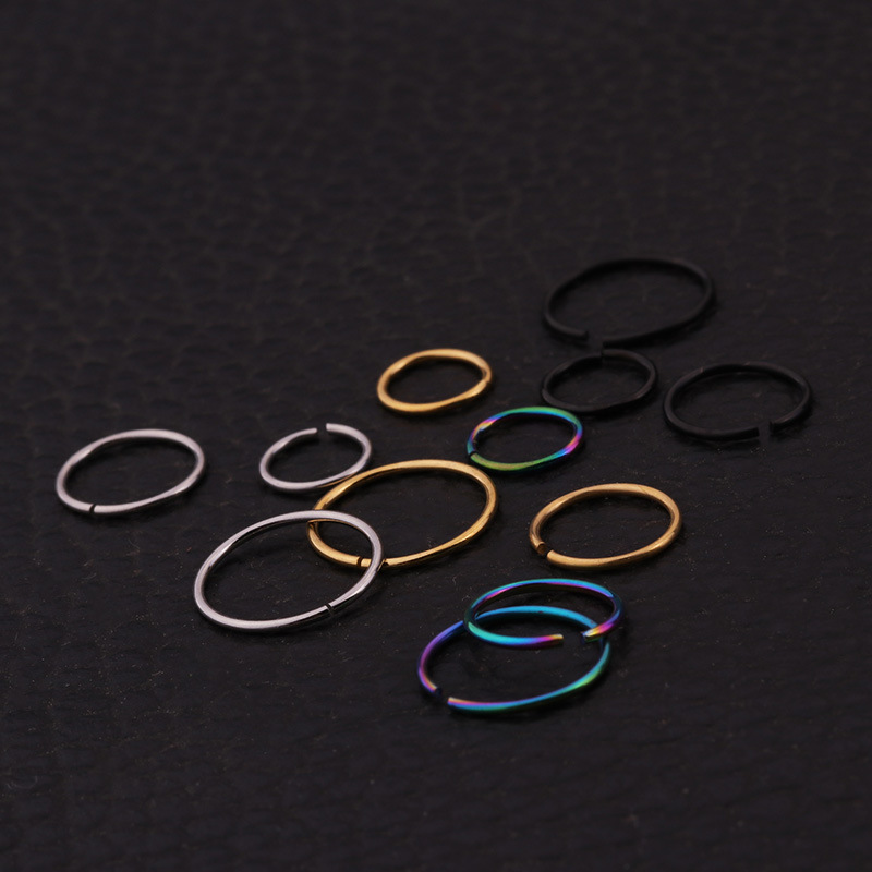 New 316L Stainless Steel Ring Otica Puncture Earrings Multifunctional Nasal Septum Lip Ring Cross-Border E-Commerce Foreign Trade Supply