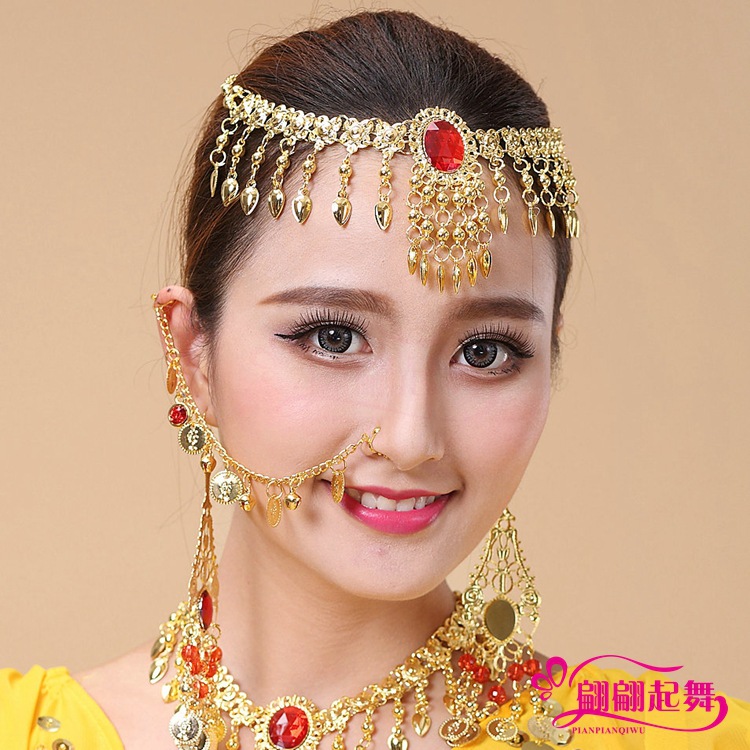 Special Offer Dance Performance Ornament Indian Dance Accessories Belly Dance Nasal Splint Nose Ring Ethnic Gem Nose Chain Tag Chain