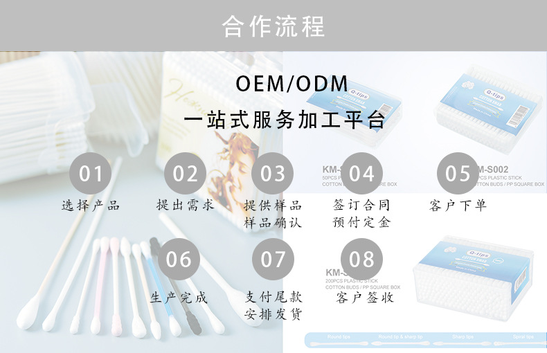 Two-Head Cotton Swabs Customized 50 Cylinder Medical Iodine Stick Disposable Supplies Disinfection Cleaning Wound Cotton Swab Stick