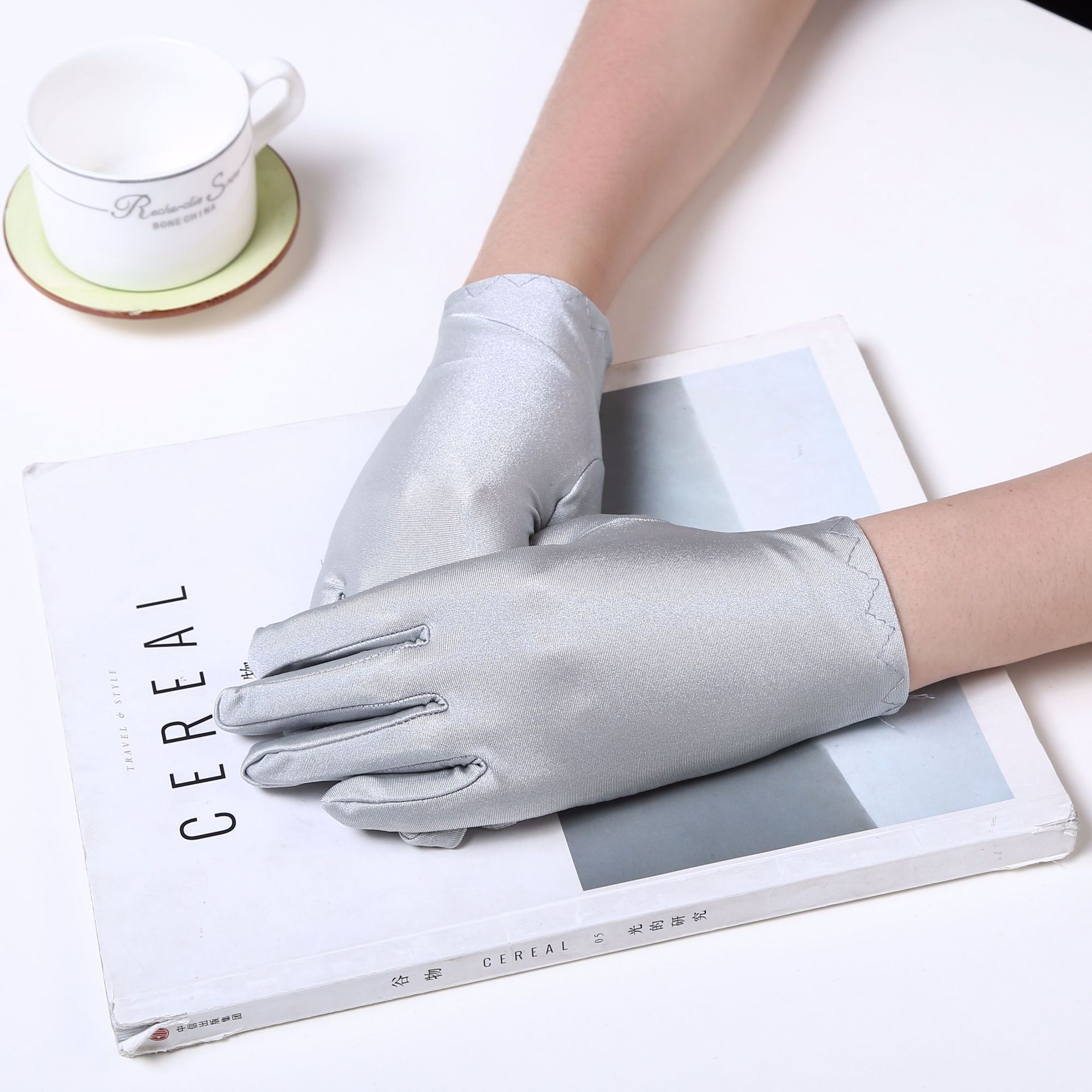 Men's Thin Medical White Anti-Bacterial Gloves Women's Working Driving and Biking Sun Block and Dustproof Anti Pathogenic Bacteria Gloves