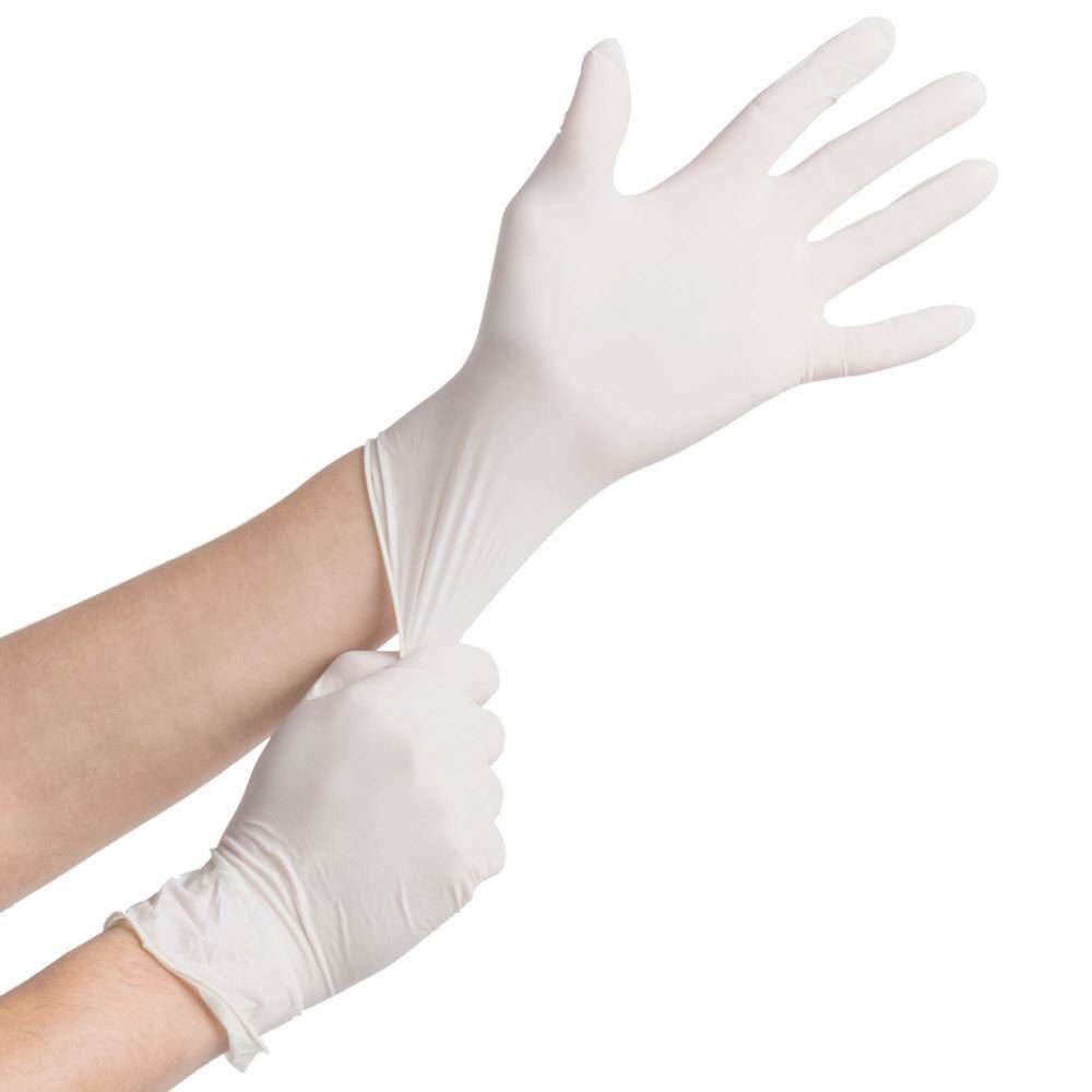 White Latex Inspection Gloves Powder-Free Bacteria-Proof Rubber Protective Gloves Disposable Individually Packaged Medical Gloves