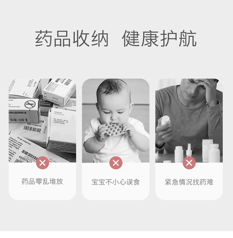Household Drug Storage Portable Medicine Box Flip Plastic Small Medicine Box Household First Aid Double-Layer Medicine Box Medicine Box