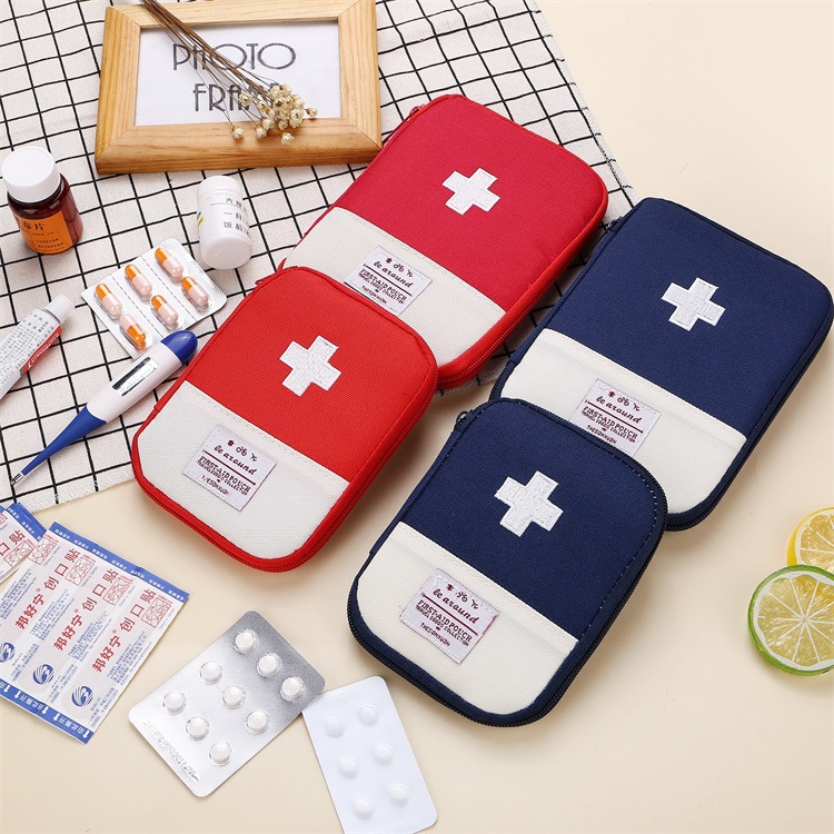 Business Trip Travel Household Portable First-Aid Kit Portable Small Herb Bag Storage Medicine First Aid Drug Package Factory Direct Sales