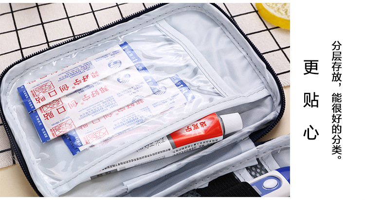 Business Trip Travel Household Portable First-Aid Kit Portable Small Herb Bag Storage Medicine First Aid Drug Package Factory Direct Sales