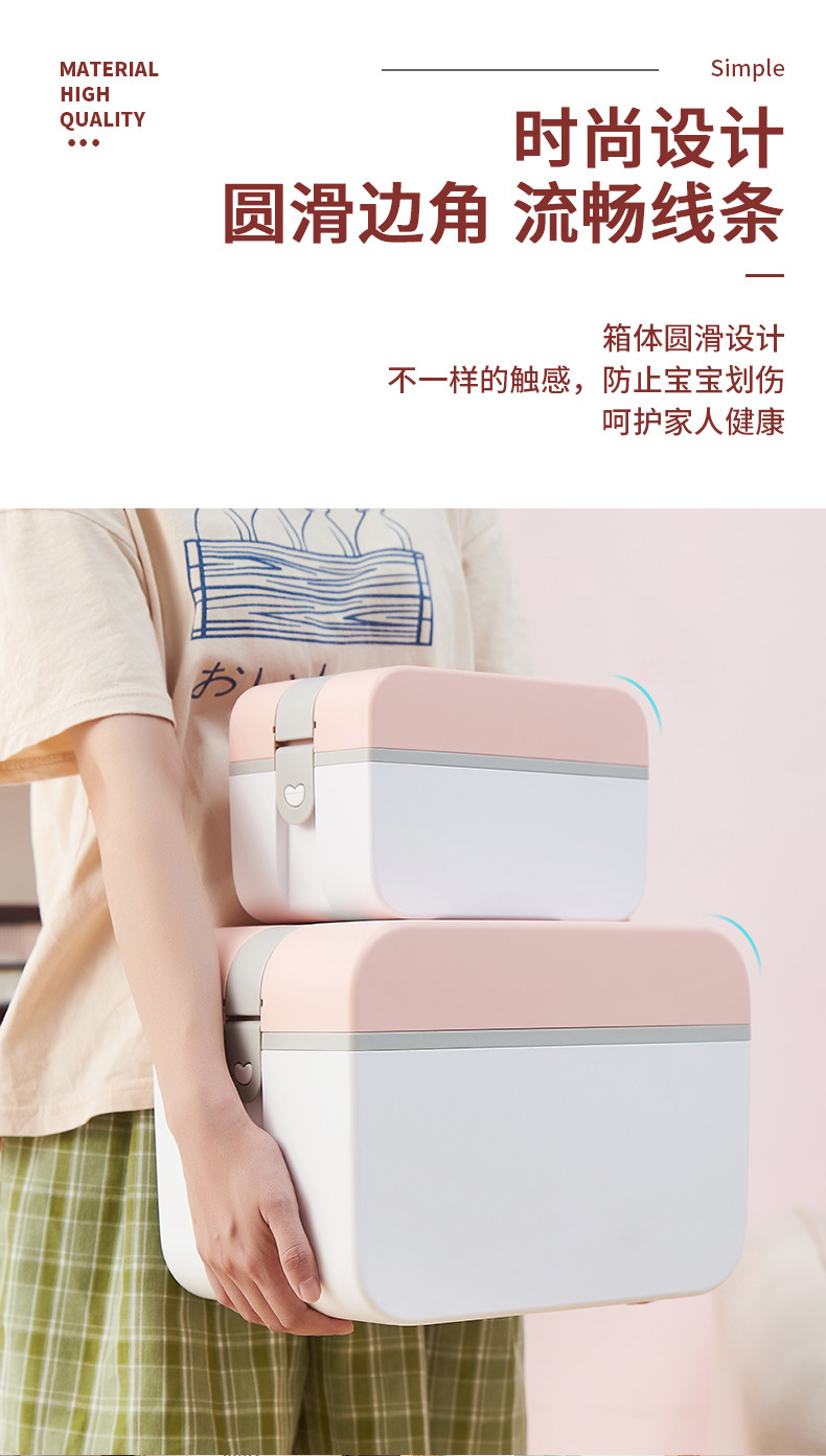Household Medical Drug Storage Box Multi-Layer Compartment Medicine Box Portable Portable Medicine Organizing Storage Boxes Box
