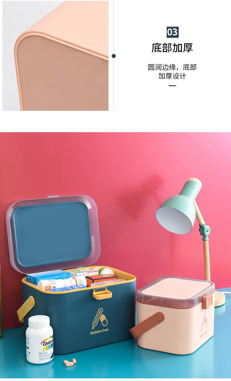 Family Medicine Box Multi-Functional Household First-Aid Kit Pill Box Multi-Layer Large Capacity Student Dormitory Drug Storage Boxes