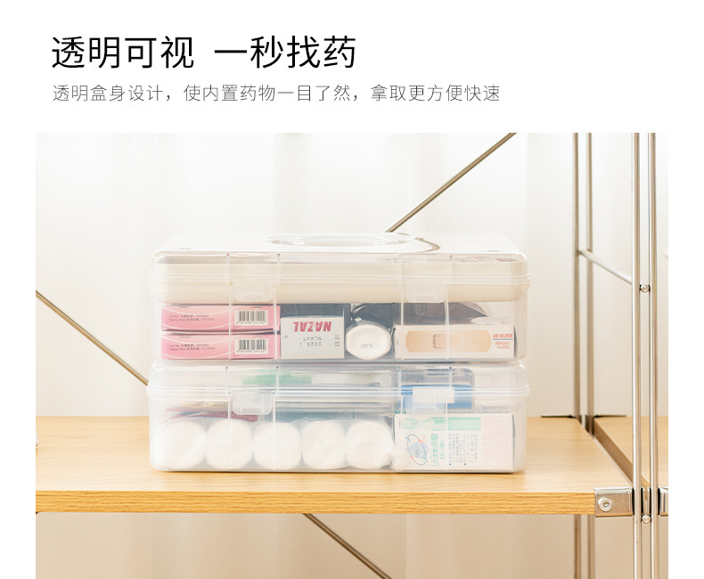 Medicine Box Household Large Capacity Children's Small Medicine Box First Aid Kit Multi-Layer Family Drug Category Storage Box Medicine Box Household Large Capacity Children's Small Medicine Box First Aid Kit Multi-Layer Family Drug Category Storage Box
