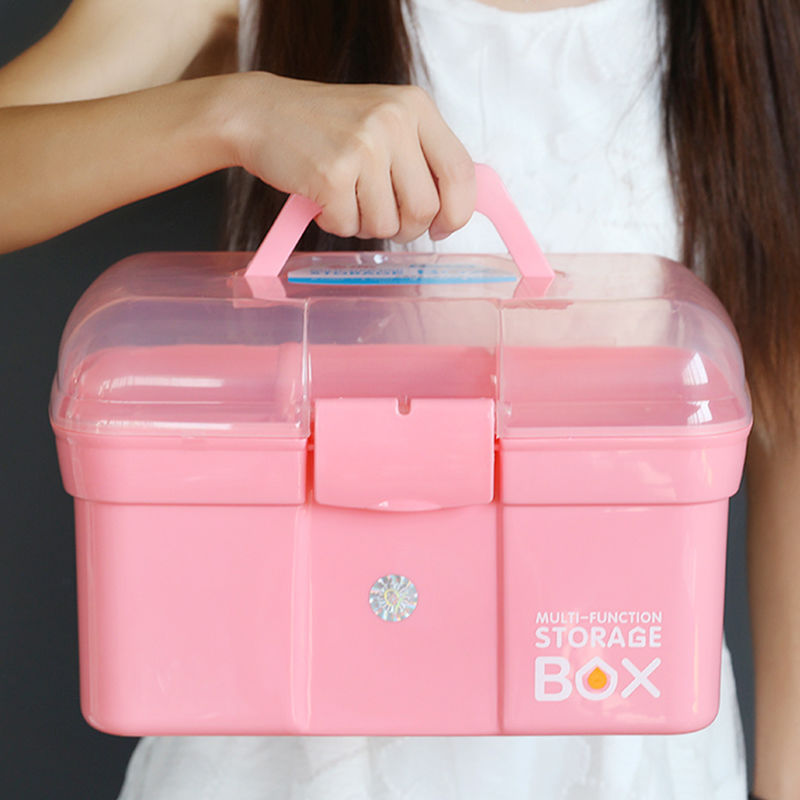 [Buy and Get Free] Family Medicine Box Household Small Medicine Box Drug Storage First-Aid Kit Baby Baby Children Medicine Box