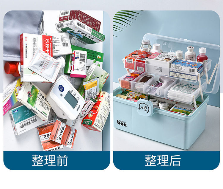[Buy and Get Free] Family Medicine Box Household Small Medicine Box Drug Storage First-Aid Kit Baby Baby Children Medicine Box